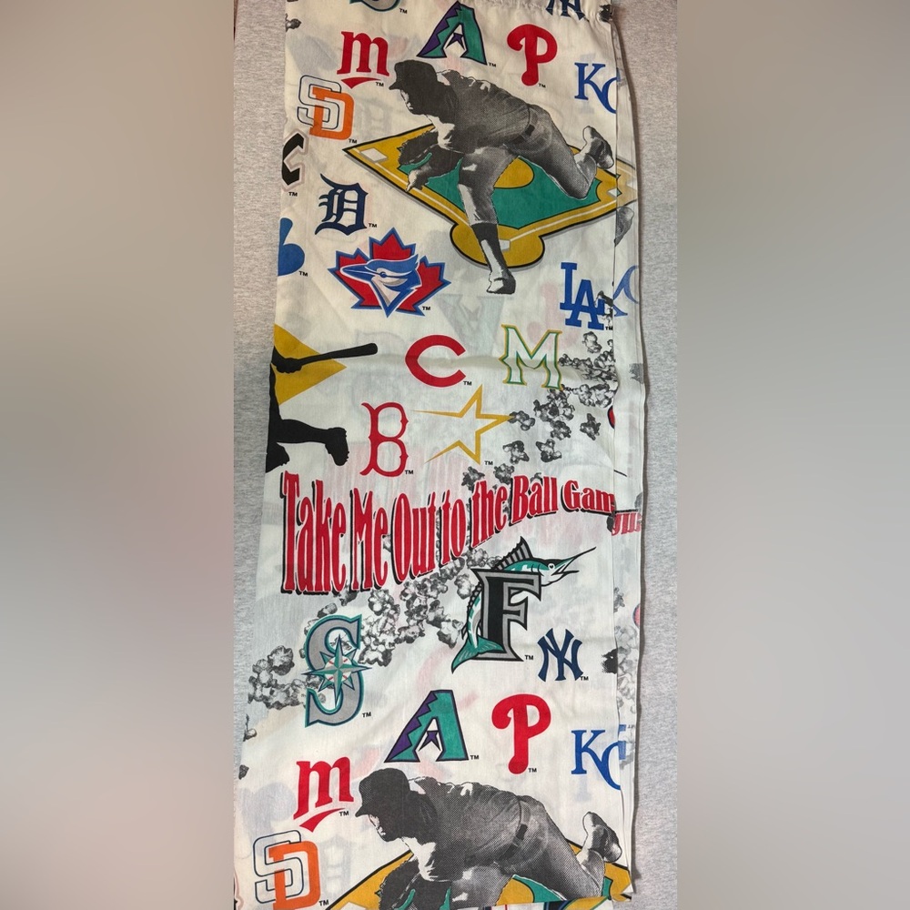 MLB Vintage 1996 “Take Me Out to the Ball Game” Twin Flat Sheet ⚾️🛏️